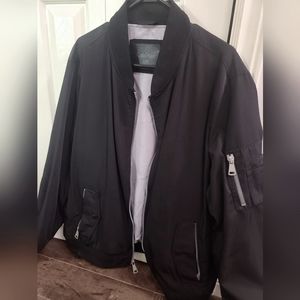 Calvin Klein Men's Black Bomber Jacket Large